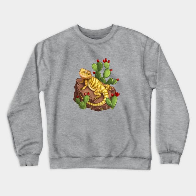 Cute Bearded Dragon Crewneck Sweatshirt by solrey